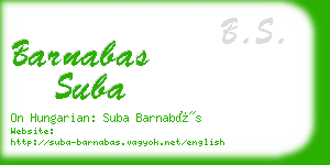 barnabas suba business card